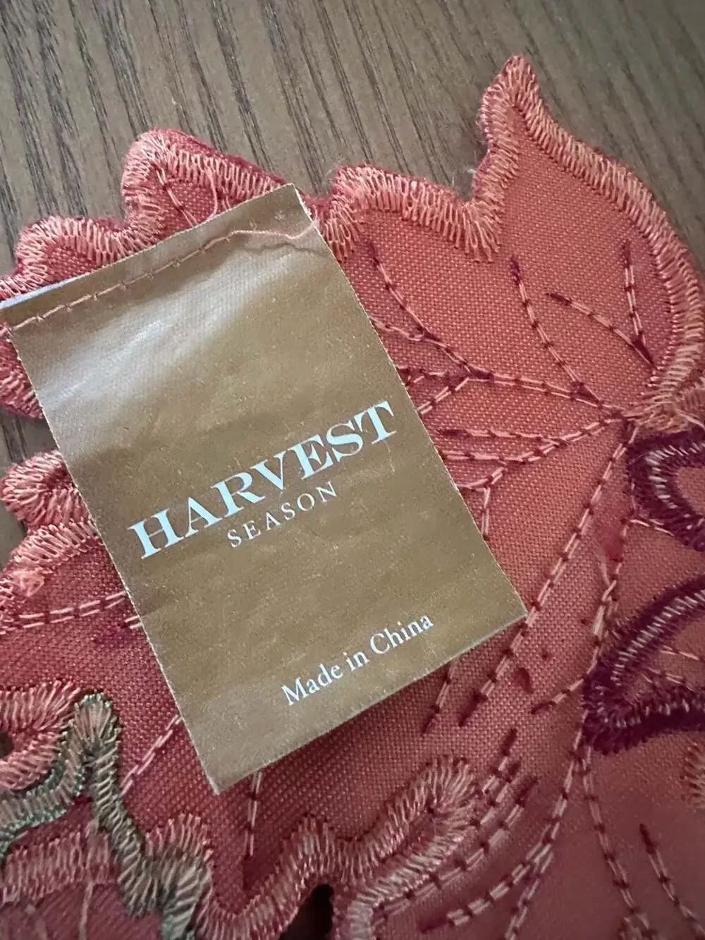 Harvest Season Autumn Leaf Placemats Set of 5 Fall Thanksgiving Table Decor